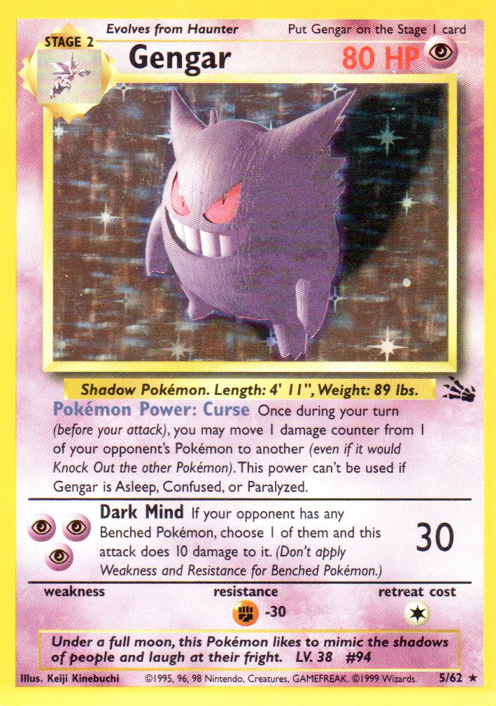 Gengar - 5/62 - Holo Rare - Unlimited Edition